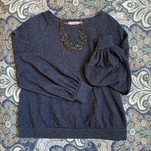 LOFT Shimmery Sweatshirt and Necklace ✨